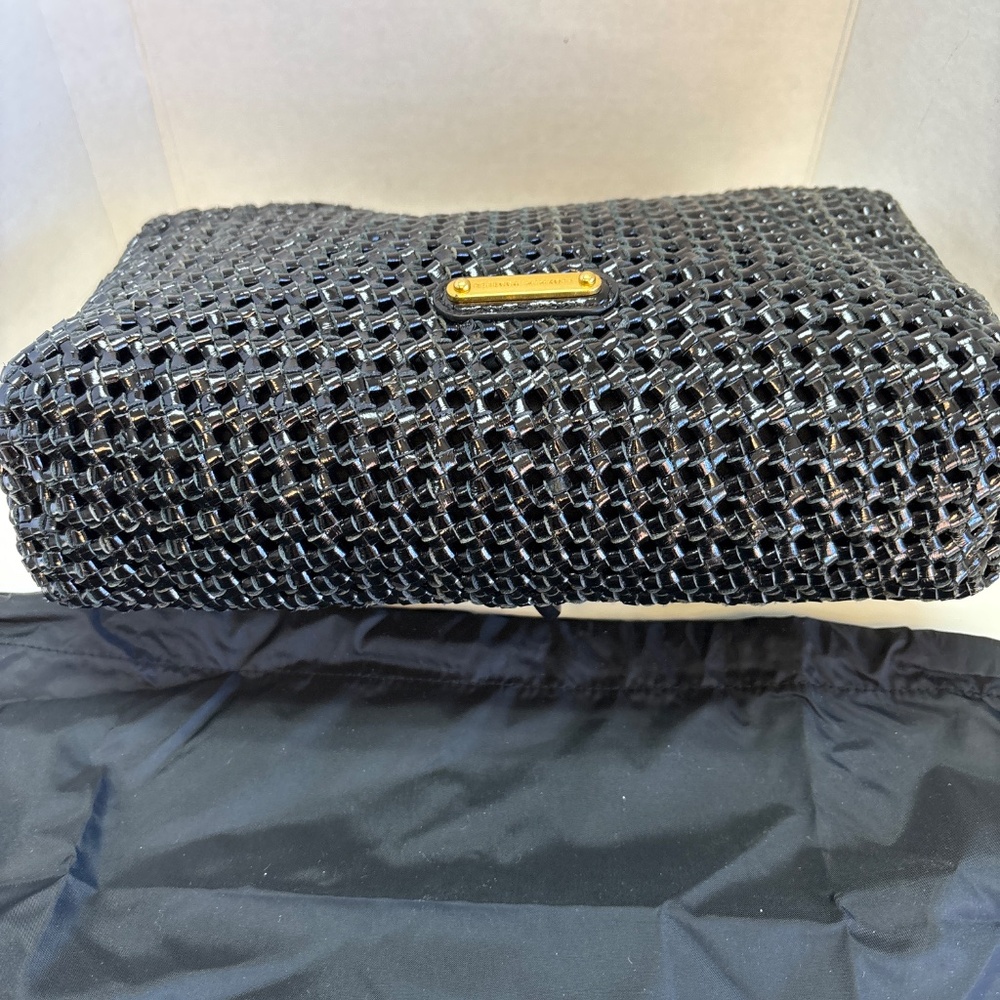 Rebecca Minkoff Black Woven Leather Crossbody Shoulder Bag - Picture 5 of 6